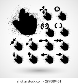 Touch gestures icons