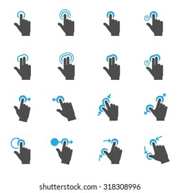 Touch Gestures Icons