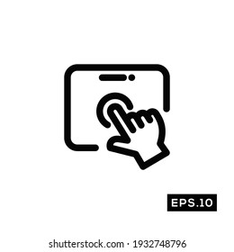 Touch Gestures line Icon. Touch Gestures icon Vector Illustration Template For Web and Mobile