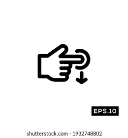 Touch Gestures line Icon. Touch Gestures icon Vector Illustration Template For Web and Mobile