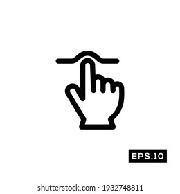 Touch Gestures line Icon. Touch Gestures icon Vector Illustration Template For Web and Mobile