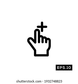Touch Gestures line Icon. Touch Gestures icon Vector Illustration Template For Web and Mobile