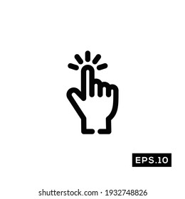 Touch Gestures line Icon. Touch Gestures icon Vector Illustration Template For Web and Mobile