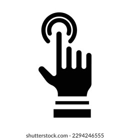 touch glyph icon illustration vector graphic