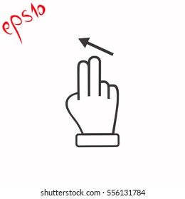 Touch grey icon.