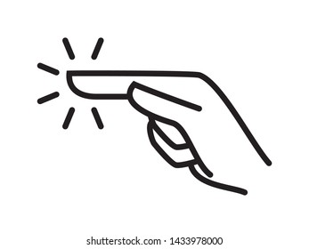Touch hand finger vector icon. Screen choose click, push and tap, touch pointer sign
