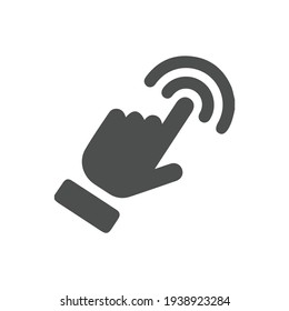 Touch Hand Icon. Push Button Vector Isolated. Modern Flat Pictogram, Business, Marketing, Internet Concept. Trendy Simple Symbol For Web. Logo Illustration.