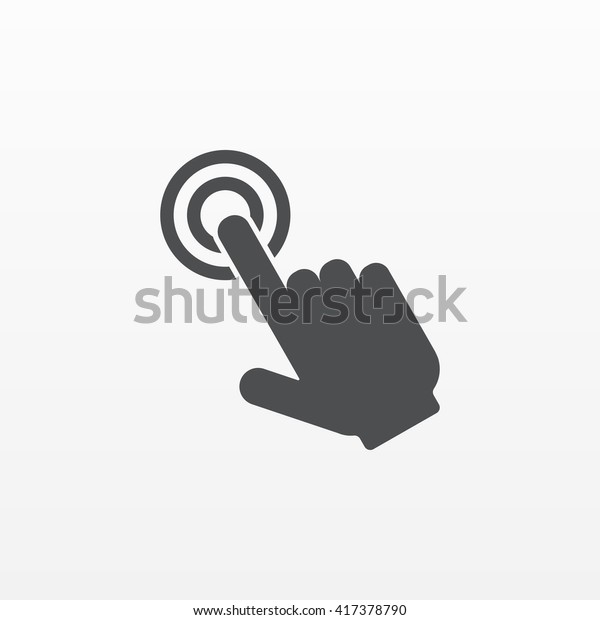 Touch Hand Icon Push Button Vector Stock Vector (Royalty Free) 417378790