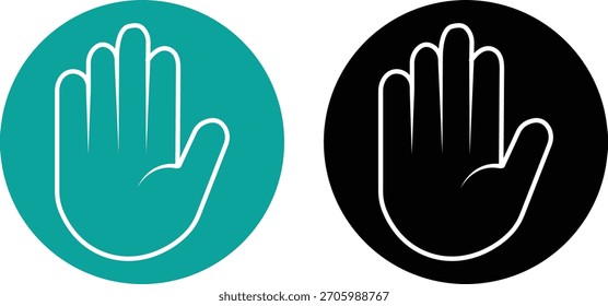 Toque mão ícone conjunto coleção grupo em estilo de linha plana preta, palma símbolo ilustração pacote de sinais de gesto, parar mão marca contorno pacote, sensorial toque gráfico elementos sortimento