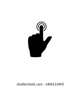 Touch hand, vector best flat icon on white background