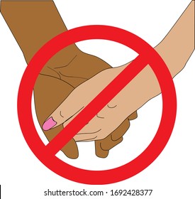 Touch of hands is forbidden. no handshakes. Quarantine Precautions. The manifestation of love with a sign is prohibited. 