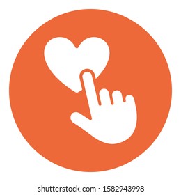 
Touch heart, heart sign Isolated Vector Icon which can be easily modified or edited
