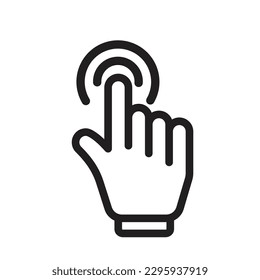 Icono táctil. Haga clic en el icono de la mano. botón de dedo. adecuado para diseño de interfaz de usuario de web o aplicación