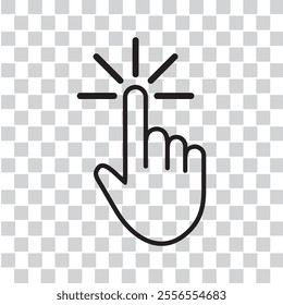 touch icon , click icon vector