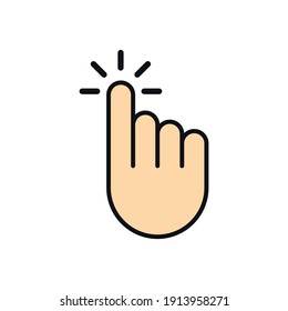 touch icon of color style design vector template