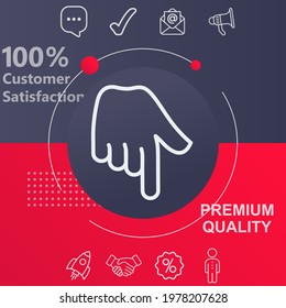 Touch icon. Customize your design with a navy and red colored background template