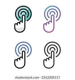 Touch icon design in four variation color