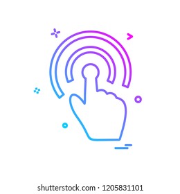 Touch icon design vector