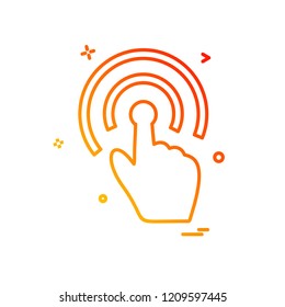 Touch icon design vector