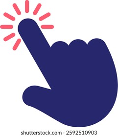 Touch Icon Fill Vector Illustration