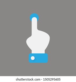 touch icon in flat style isolated. Vector Symbol illustration.