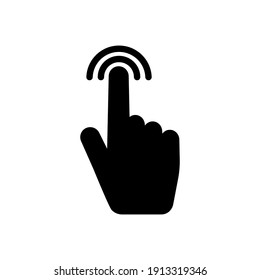 touch icon of glyph style design vector template