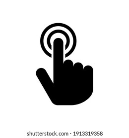 touch icon of glyph style design vector template