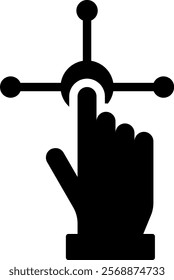 Touch Icon Glyph Vector Illustration