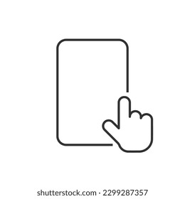 touch icon, hand, click, icon vector illustration.