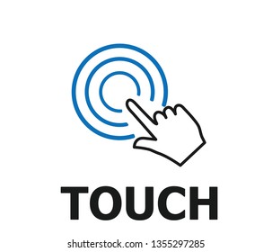 Touch icon with hand courser 