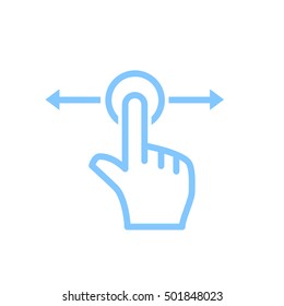 Touch Icon Hand Flat Design Vector illustration