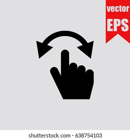 Touch icon infographic isolated in flat style.Vector illustration.