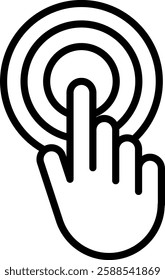 Touch Icon Line Vector Illustration