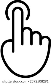 Touch Icon Line Vector Illustration