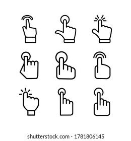 icono táctil o logotipo símbolo de signo aislado ilustración vectorial - Colección de iconos vectoriales de estilo negro de alta calidad
