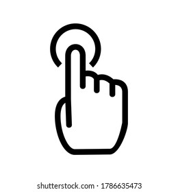 icono táctil o logotipo símbolo de signo aislado ilustración vectorial - iconos vectoriales de estilo negro de alta calidad
