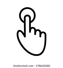 Touchsymbol oder Logo einzeln auf Zeichen, Vektorgrafik - hochwertige Vektorsymbole mit schwarzem Hintergrund

