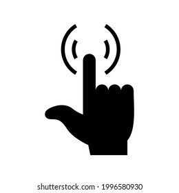 Touchsymbol oder Logo einzeln auf Zeichen, Vektorgrafik - hochwertige Vektorsymbole mit schwarzem Hintergrund
