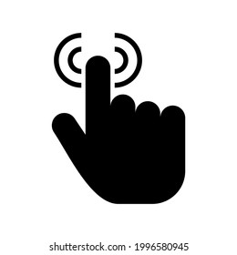 icono táctil o logotipo símbolo de signo aislado ilustración vectorial - iconos vectoriales de estilo negro de alta calidad
