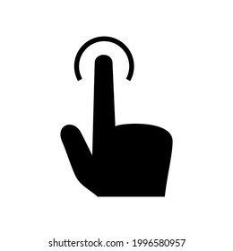 icono táctil o logotipo símbolo de signo aislado ilustración vectorial - iconos vectoriales de estilo negro de alta calidad

