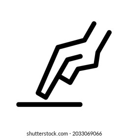 Touchsymbol oder Logo einzeln auf Zeichen, Vektorgrafik - hochwertige Vektorsymbole mit schwarzem Hintergrund
