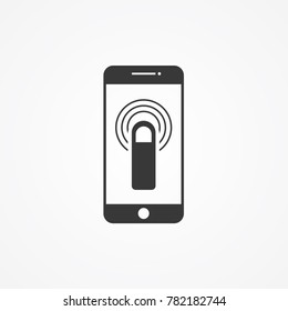 Touch icon on phone screen.gradient illustration isolated vector sign symbol