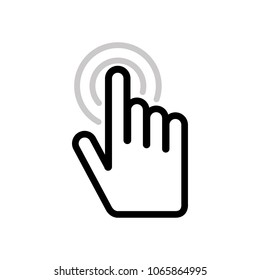 Touch icon on white background. Vector illustration.