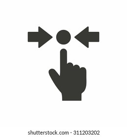 Touch   icon  on white background. Vector illustration.