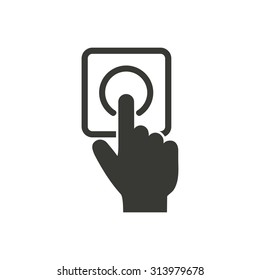 Touch   icon  on white background. Vector illustration.