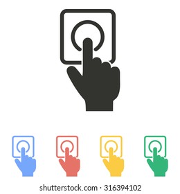 Touch   icon  on white background. Vector illustration.