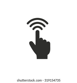 Touch   icon  on white background. Vector illustration.