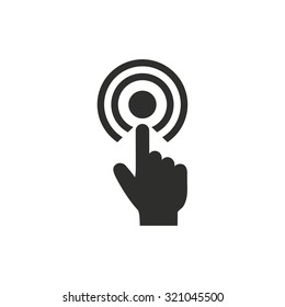 Touch   icon  on white background. Vector illustration.