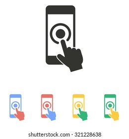 Touch   icon  on white background. Vector illustration.