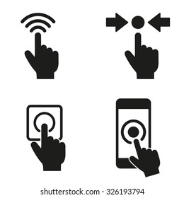 Touch   icon  on white background. Vector illustration.
